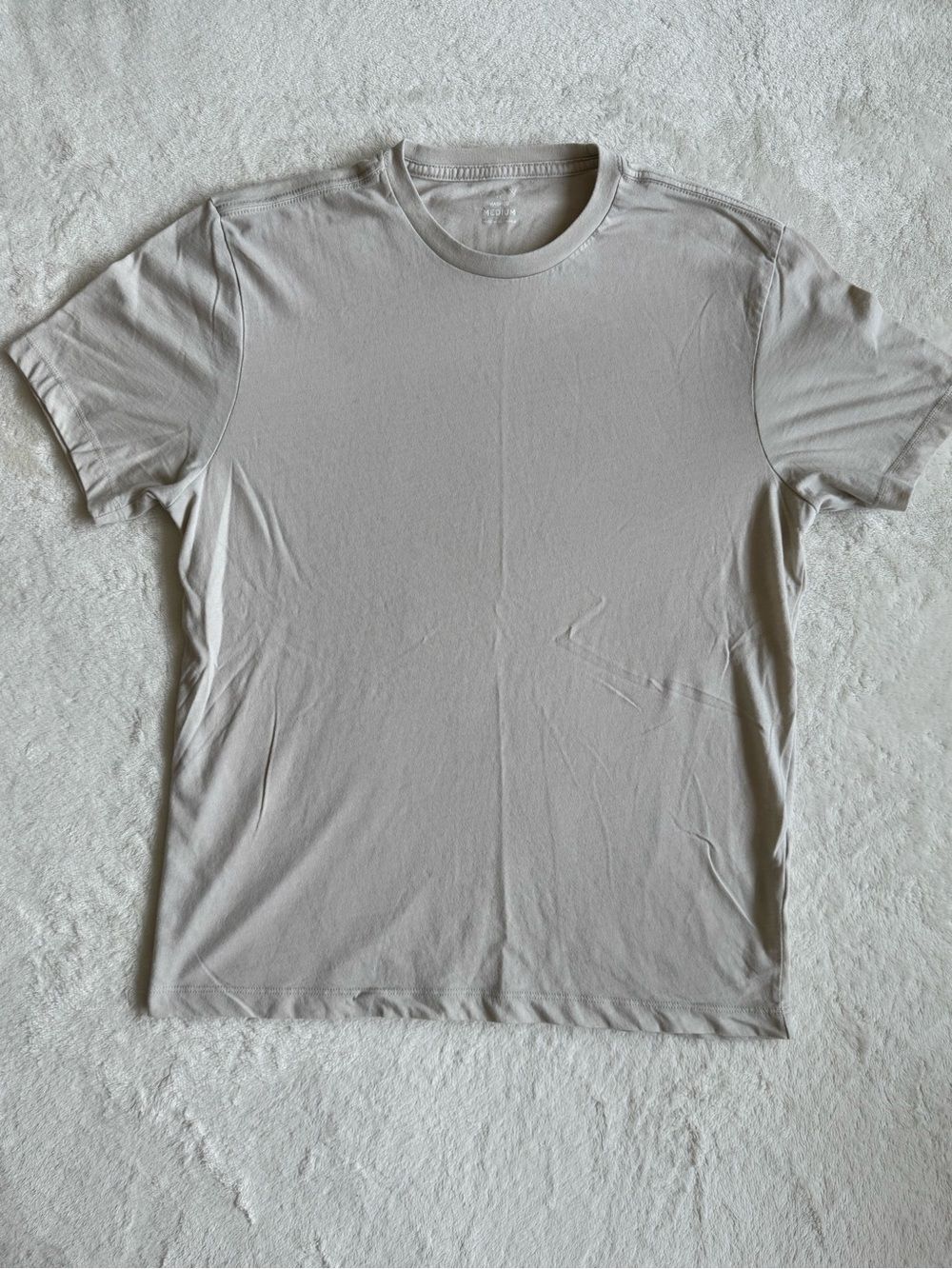 J.Crew Washed Jersey Tee Men’s M Beige Cotton Blend Crewneck T-Shirt
